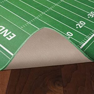 Brumlow MILLS Washable Sports Field Print Indoor or Outdoor Rug for Living Area or Play Room, Bedroom Mat, Patio Carpet or Entryway Rug, 5' x 8', Football