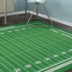 Brumlow MILLS Washable Sports Field Print Indoor or Outdoor Rug for Living Area or Play Room, Bedroom Mat, Patio Carpet or Entryway Rug, 5' x 8', Football