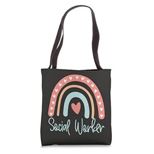 social worker masters degree msw graduation 2021 work boho tote bag