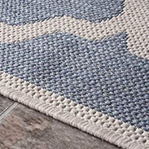 nuLOOM Gina Moroccan Indoor/Outdoor Area Rug, 10' x 14', Blue