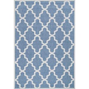 nuLOOM Gina Moroccan Indoor/Outdoor Area Rug, 10' x 14', Blue