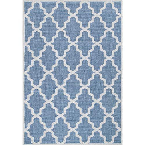 nuLOOM Gina Moroccan Indoor/Outdoor Area Rug, 10' x 14', Blue