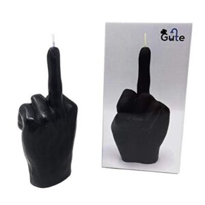 Gute Middle Finger Candle - Hand Gesture FCK You Candle (Black)