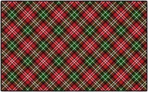 brumlow mills christmas plaid washable festive print holiday area rug for living or dining room, bedroom carpet and kitchen rug, 5’x8′, multicolor