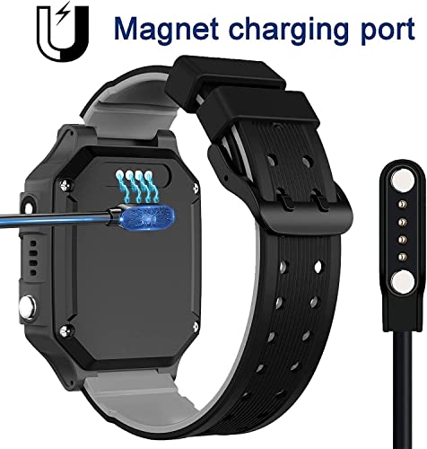 Aliwisdom Smart Watch Universal Charger Magnetic, Smartwatch Accessories 4 Pin Magnetic Suction Replacement Charger for Smart Watch/Fitness Tracker, Cable Contact pin spacing Compatible 7.62mm