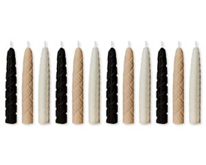 papyrus birthday candles, black & white (12-count)