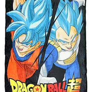Dragon Ball Super Goku Saiyan Blue God Soft and Plush Fleece Throw Blanket
