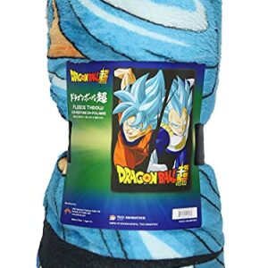 Dragon Ball Super Goku Saiyan Blue God Soft and Plush Fleece Throw Blanket