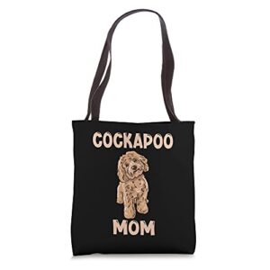 cute cockapoo dog illustration cockapoo mom owner love tote bag