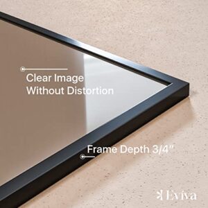 Eviva Black Mirror for Bathroom Vanity Mirror & Living Spaces - Long Mirrors for Bedroom & Edge Sealing Technology - Black Bathroom Mirror with HD Glass - Bathroom Mirrors for Wall - 72" x 30"