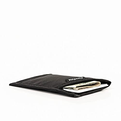 Flowfold RFID-Blocking Wallet Card Holder Wallet Recycled Material Minimalist Wallet - Durable Slim Front Pocket Wallets Made in USA (Heather Grey, Recycled Material)