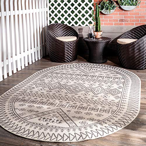 nuLOOM Kandace Tribal Indoor/Outdoor Area Rug, 3' x 5', Ivory