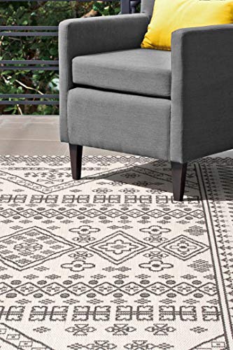 nuLOOM Kandace Tribal Indoor/Outdoor Area Rug, 3' x 5', Ivory