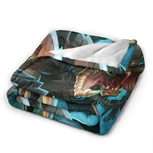 WEQDUJG Predator Blanket Throws Bed Queen Size Ultra Soft Micro Fleece Warm Fluffy Couch Living Room Luxury Blankets 80 x 60 in