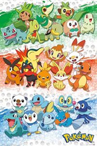 pokemon – tv show/gaming poster (first partners) (size: 24″ x 36″)