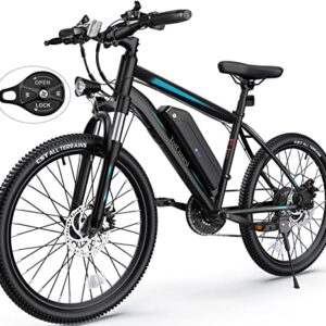 TotGuard Electric Bike, Electric Bike for Adults, 26" Ebike 350W Adult Electric Bicycles, 19.8MPH Electric Mountain Bike, 36V 10.4Ah Battery, Suspension Fork, Shimano 21 Speed Gears