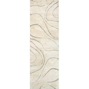 nuLOOM OZSG08A Soft and Plush Shaggy Curves Caroyln Shag Rug