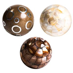 u’neeque collections beautiful handmade small decorative balls for bowls (3” each) – ideal accent decor for bowls, trays & vases, decorative balls set of 3