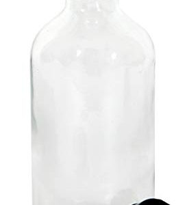 Vivaplex, 12, Clear, 8 oz Glass Bottles, with Lids