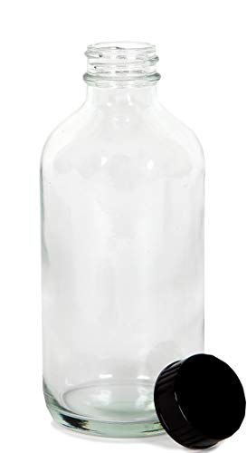 Vivaplex, 12, Clear, 8 oz Glass Bottles, with Lids