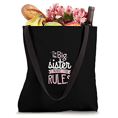 Funny Big Sister Rules Siblings Childhood Twins Tote Bag