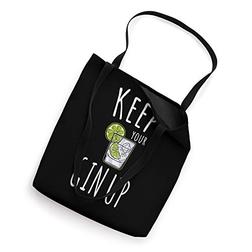 FUNNY GIN LOVER GIFTS KEEP YOUR GIN CHIN UP MOTIVATIONAL PUN Tote Bag