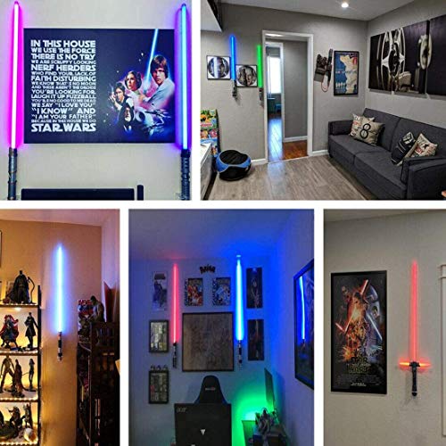 Pmsanzay Clear Light Saber Wall Mount Wall Rack Wall Holder Wall Display Rack - Easy to Install - Gives That Floating Effect - Used in Both Commercial and Residential Settings. - No Lightsaber