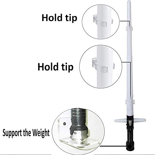 Pmsanzay Clear Light Saber Wall Mount Wall Rack Wall Holder Wall Display Rack - Easy to Install - Gives That Floating Effect - Used in Both Commercial and Residential Settings. - No Lightsaber