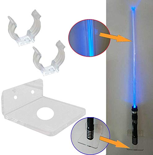 Pmsanzay Clear Light Saber Wall Mount Wall Rack Wall Holder Wall Display Rack - Easy to Install - Gives That Floating Effect - Used in Both Commercial and Residential Settings. - No Lightsaber
