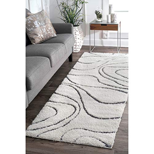 nuLOOM Carolyn Cozy Soft & Plush Shag Runner Rug, 2' 6" x 6', Beige