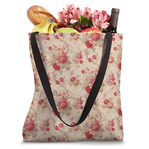 Vintage Flower Garden | Rose Pattern Floral Cottagecore Tote Bag