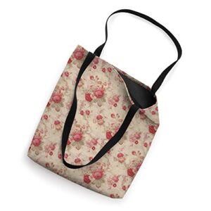 Vintage Flower Garden | Rose Pattern Floral Cottagecore Tote Bag