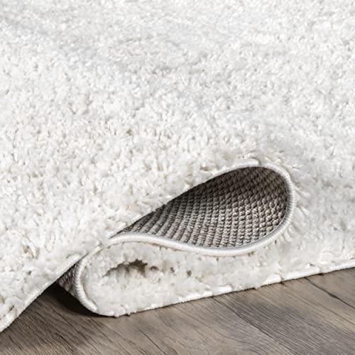 nuLOOM Marleen Contemporary Shag Runner Rug, 2' 6" x 6', White