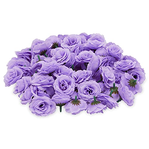 Mini Lavender Silk Artificial Flower Heads for Crafts, Decorations (2 in, 75 Pack)