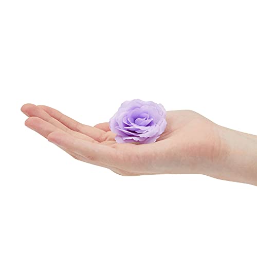 Mini Lavender Silk Artificial Flower Heads for Crafts, Decorations (2 in, 75 Pack)