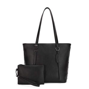 handbag for women tote bag pu leather large shoulder bag top handle satchel purses and wallet 2pcs set
