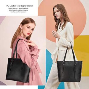 Handbag for Women Tote Bag PU Leather Large Shoulder Bag Top Handle Satchel Purses and Wallet 2Pcs Set