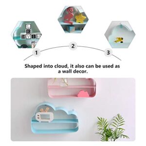 IMIKEYA Metal Shelves Green Cloud Shelf Wall Storage Shelves Metal Floating Shelves Wall Mounted for Kids Bedroom Living Room Bathroom Kitchen Wall Storage Shelf Home Decor