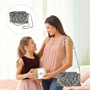 OSALADI Zebra Print Shoulder Bag Zebra Print Purse Fashion Clutch Purse Zebra Print Cross Body Bag Small Crossbody Purse for Women Girls