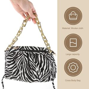 OSALADI Zebra Print Shoulder Bag Zebra Print Purse Fashion Clutch Purse Zebra Print Cross Body Bag Small Crossbody Purse for Women Girls