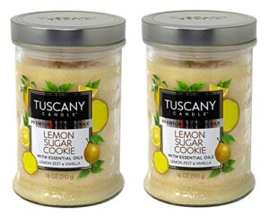 tuscany candle 18oz scented candle, lemon sugar cookie 2-pack