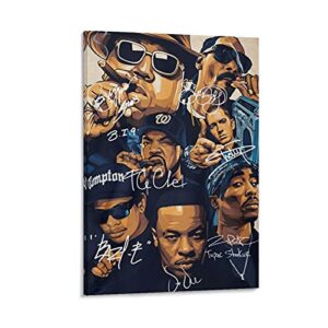 xiaohanhan hip-hop rapper poster decorative painting canvas wall art living room posters bedroom painting 08x12inch(20x30cm)