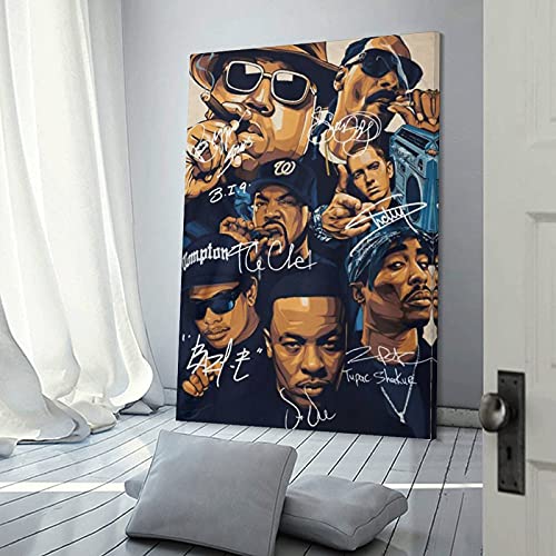 xiaohanhan Hip-hop Rapper Poster Decorative Painting Canvas Wall Art Living Room Posters Bedroom Painting 08x12inch(20x30cm)