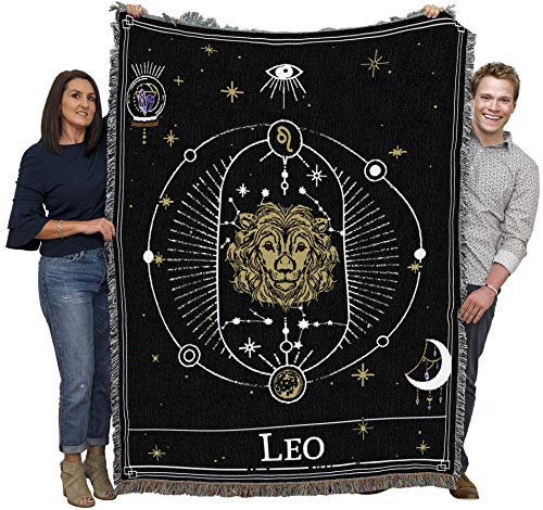 Pure Country Weavers Zodiac - Leo Tarot Card Blanket - Gift Tapestry Throw Woven from Cotton - Made in The USA (72x54)