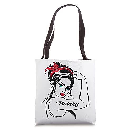 Notary Rosie The Riveter Pin Up Tote Bag