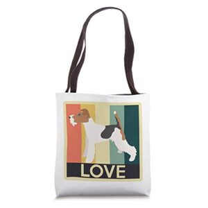 wire fox terrier lover tote bag
