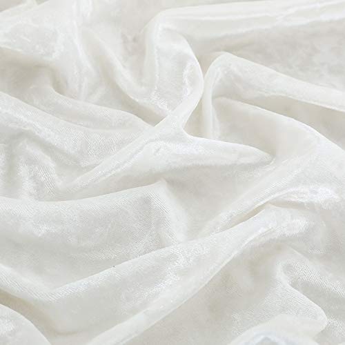 BOURINA Throw Blanket Shiny Decorative Ice Crushed Velvet Throw for Sofa Bed Polyester,50"×60" White