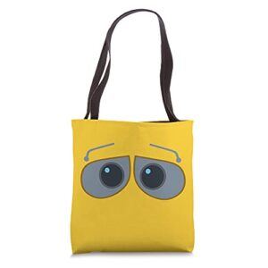 disney and pixar’s wall-e eyes yellow tote bag
