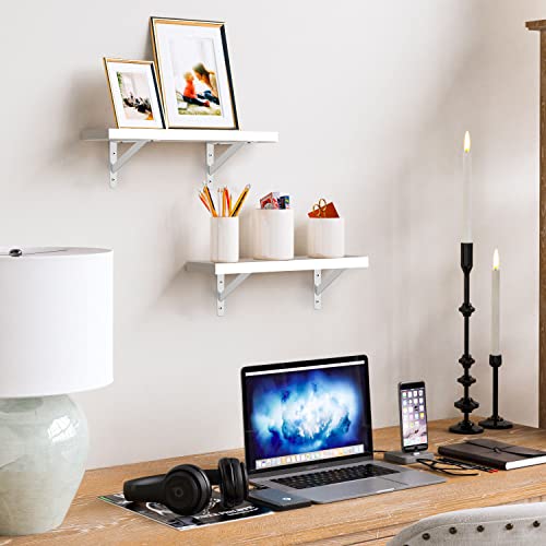 CITLOW White Floating Shelves Set of 3,Wall Shelves for Home Living Room Bedroom Study Decoration.