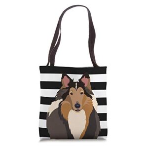 rough collie dog lover gift tote bag